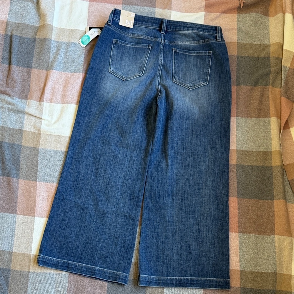 Kut from the Kloth Meg Blue Wide Leg Jeans - Picture 13 of 13